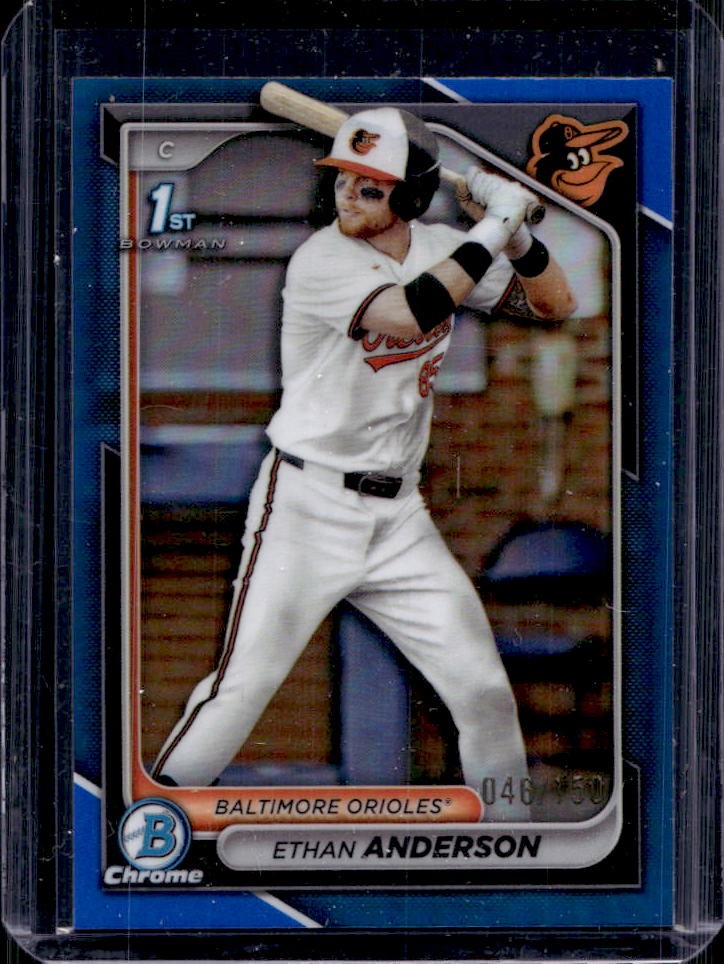 2024 Bowman Draft Ethan Anderson Chrome Blue Refractor 1st Prospect #46/150