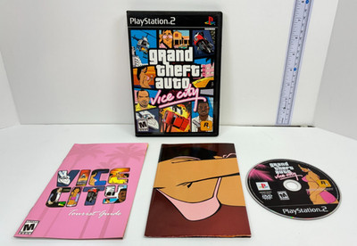 PS2: Grand Theft Auto Vice City *COMPLETE W/MAP & FREE SHIPPING*