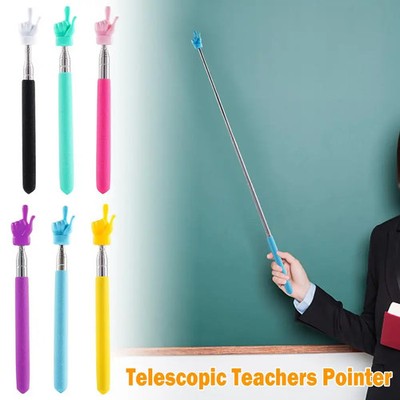 Einziehbarer Lehrer-Zeiger Finger-Design Edelstahl Teleskopisch Klassenzubehör