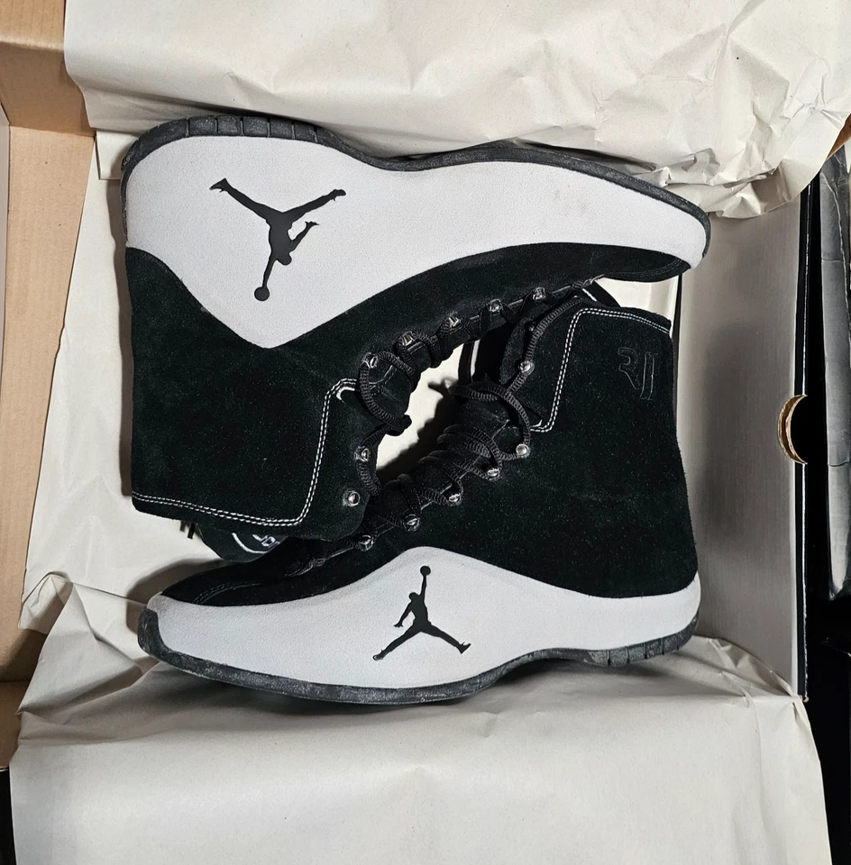 Jordan Boxer 2003 “Roy Jones JR” auténtico vintage alto - negro/gris 306164-001 Foto 2 de 4