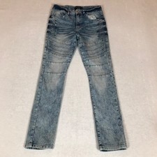 South Pole Y2K Acid Wash Biker Ridge Distressed Streetwear Blue Denim Jeans