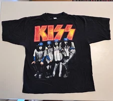 KISS Los Angeles Dodgers T-Shirt L Psycho Circus 1998 Concert Tour World Series