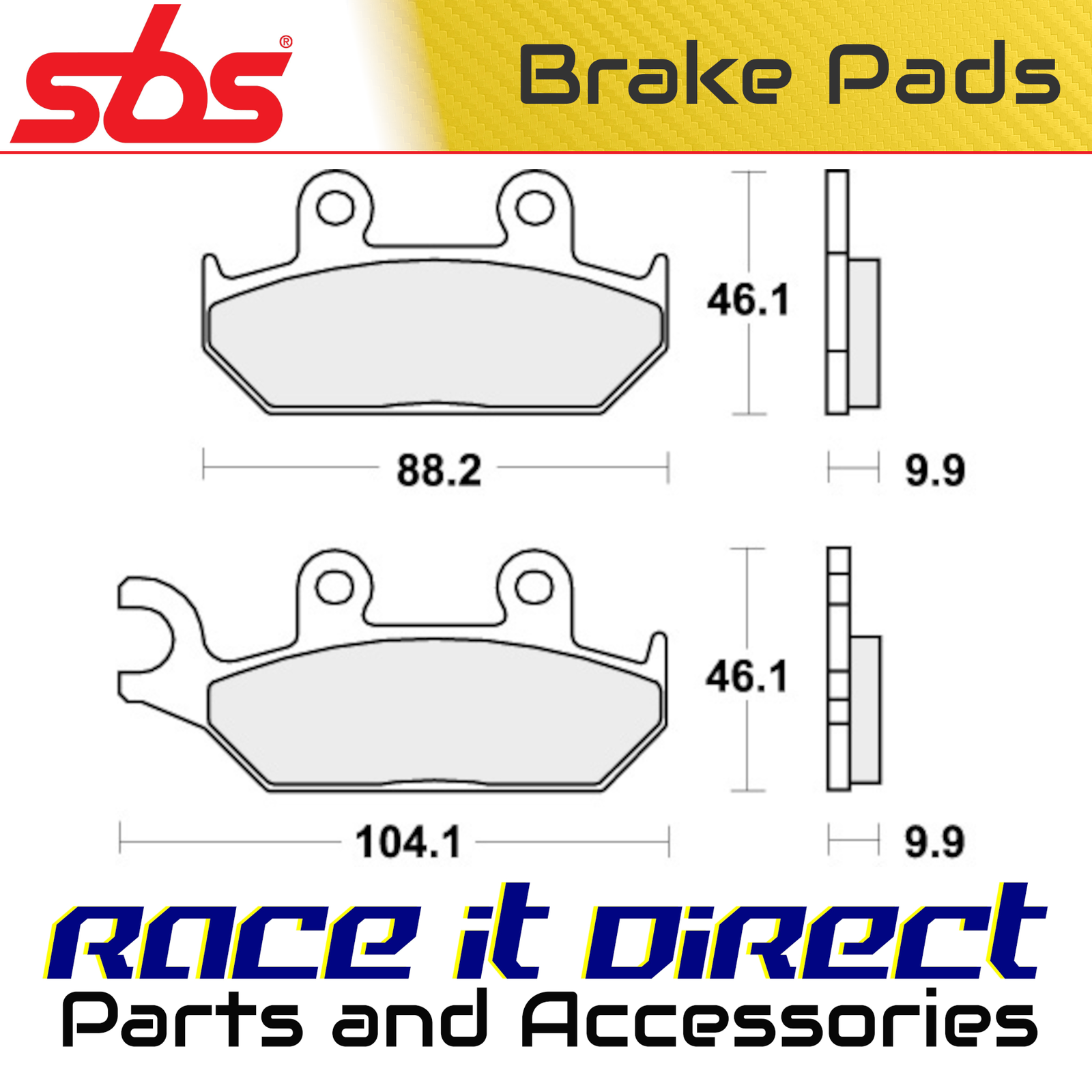Brake Pads for YAMAHA XTZ 660 TENERE 1991-1997 Front Street SBS