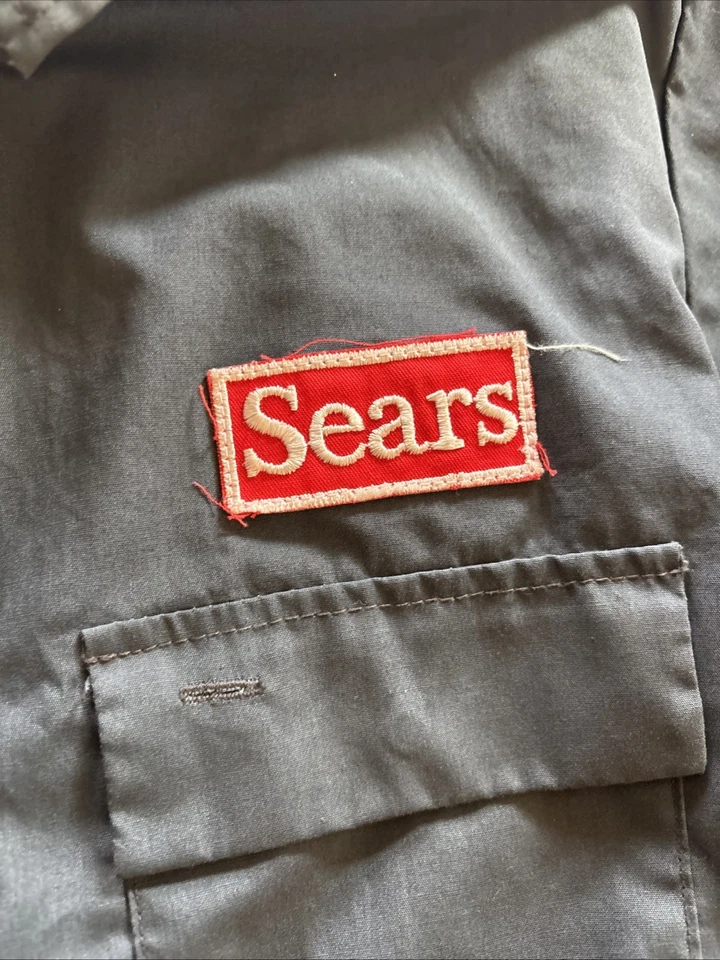 Mono mecánico vintage Sears Auto Center empleado gris XL Foto 3 de 4