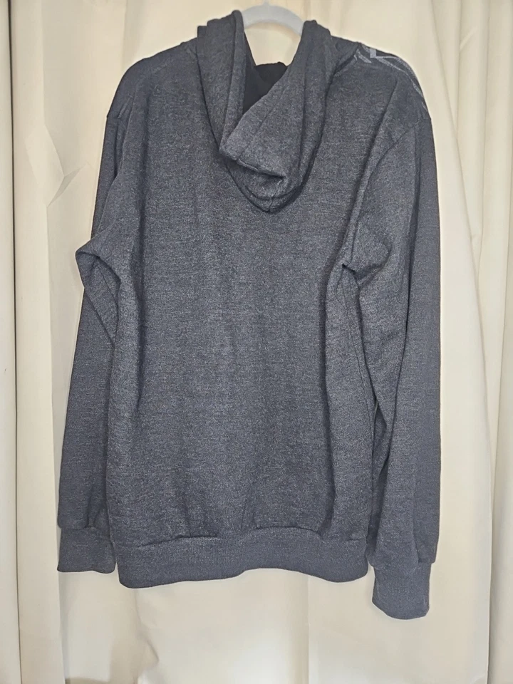 Винтажный Y2K DC туфли молнии толстовка с капюшоном мужской размер XL логотип серый скейтбординга гранж 00s - Изображение 4 из 4