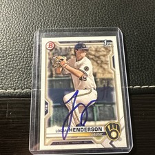 2021 Bowman Draft Logan Henderson #BD-114 IN PERSON AUTO