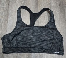 Avia Sport Bra - Gray -Wireless- Unlined - Racerback -Pullover Style - Size XL