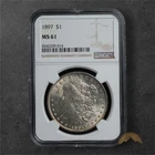 1897 Morgan Silver Dollar $1 - NGC MS61 - Philadelphia