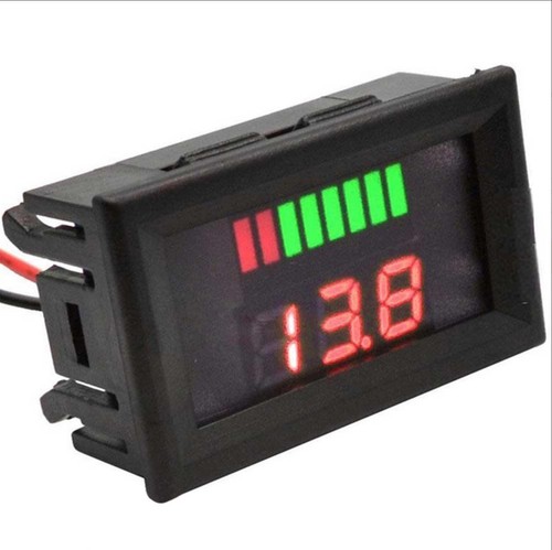 LED Voltmeter Amperemeter  Füllstandsanzeiger 6v - 48 v Batterietester - Bild 1 von 5