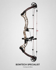 Bowtech Specialist Compound Bow RH 29" Draw 60 lb QAD Rest FLX Guard Camo