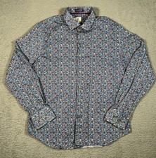 Robert Graham Stretch Button Up Long Sleeve Shirt Mens Large 16 1/2 Floral Print