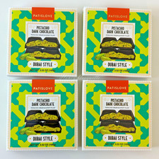 4 Packs Trader Joe's Patislove Pistachio Dark Chocolate Dubai Style 3.52 Oz Each