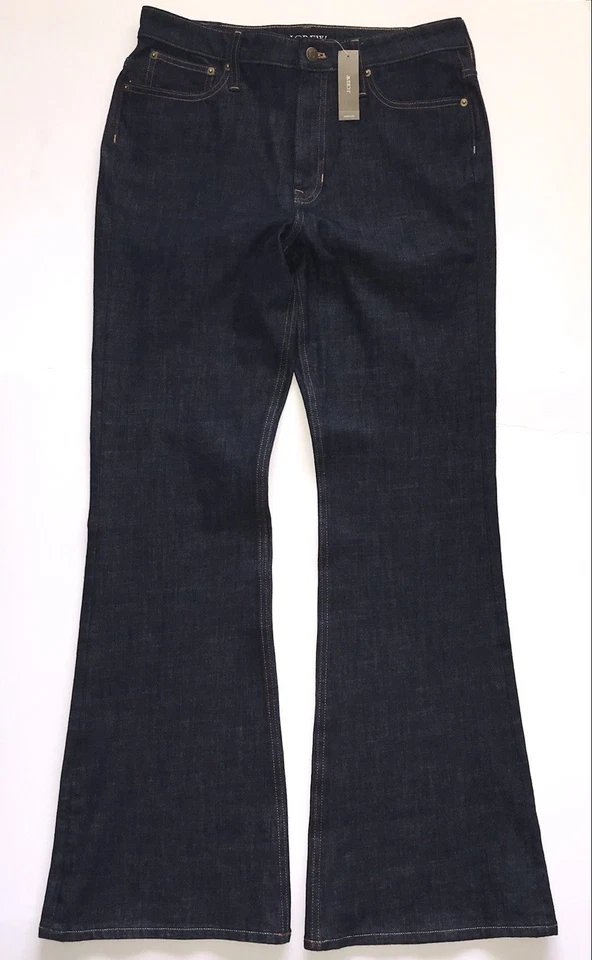 J. CREW Skinny Flare Denim Jeans Women’s Size 30 Blue Dark Wash Pants NWT $158 - Image 2 of 4