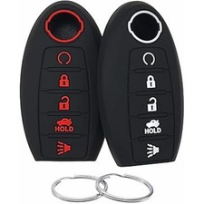 Silicone Rubber Key Fob Cover Compatible with Altima SR Armada SL Maxima Mura