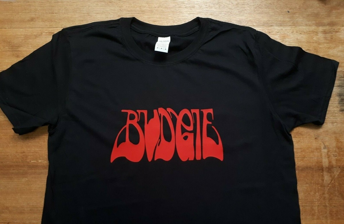 JulieTee Vintage Budgie Silhouette T-Shirt - Black, Classic Fit Graphic Tee For Men & Women