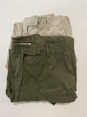 New York & Company Khakis 4 Green/Tan Lot 2 Cargo Pants Gorpcore Hiking Camping