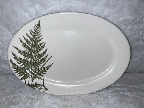 Mary Carol Home Collection (Gil) Serving Platter White Green Frilly Fern 2007 - Picture 2 of 5