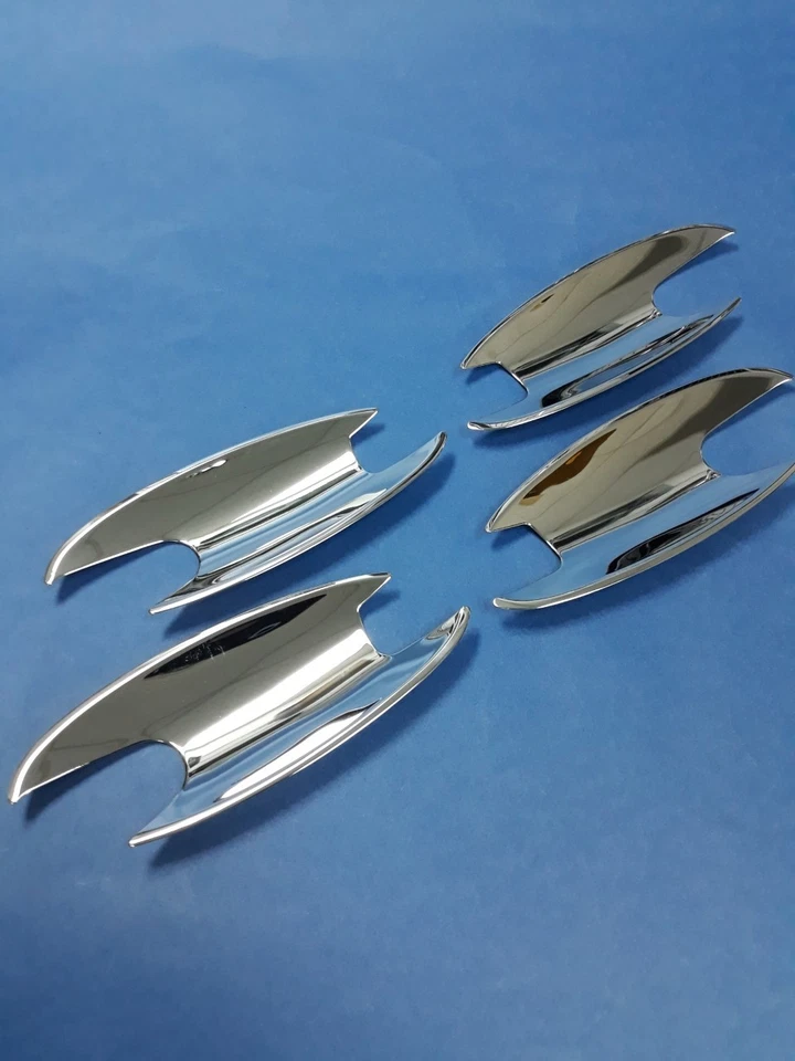 4 carcasas de manija de puerta cromadas de acero inoxidable para Mercedes Benz W220 Clase S 1998-2005 Foto 2 de 4