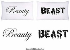 Beauty Beast Couple Pillowcases 2 Queen Pillowcases 