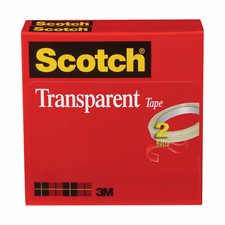 Scotch  Transparent Tape 600-2P12-72, 1/2 in x 2592 in 12,7 mm x 65,8m 2 PK
