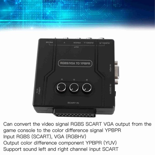 RGBS VGA SCART To YPBPR Component Converter For SFC For Genesis For N64 For Fit - Picture 6 of 22