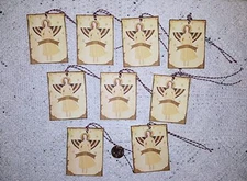 9~Primitive~4th Of July~Patriotic~Angel~Linen Cardstock~Gift~Hang~Tags~Ornies