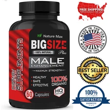 Male Enhancement Capsules Stamina, Potency Last Longer Stronger Bigger 60 Pills