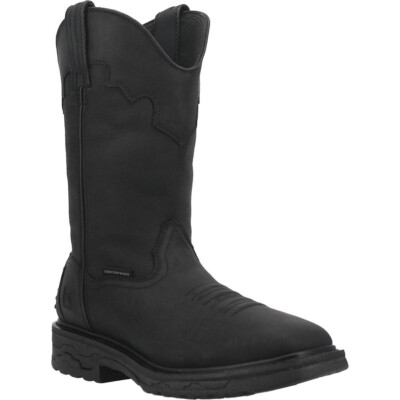 Dan Post Blayde Schwarzes Leder Quadratisch Zehen Western Cowboystiefel (US Gr.