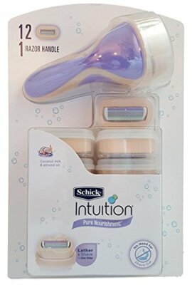 Schick Intuition Pure Nourishment Kit (Includes 1 Razor + 12 Refill Cartridges)