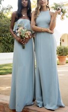 Show Me Your MuMu $198 Chicago Gown Silver Sage Green Bridesmaid Dress Prom