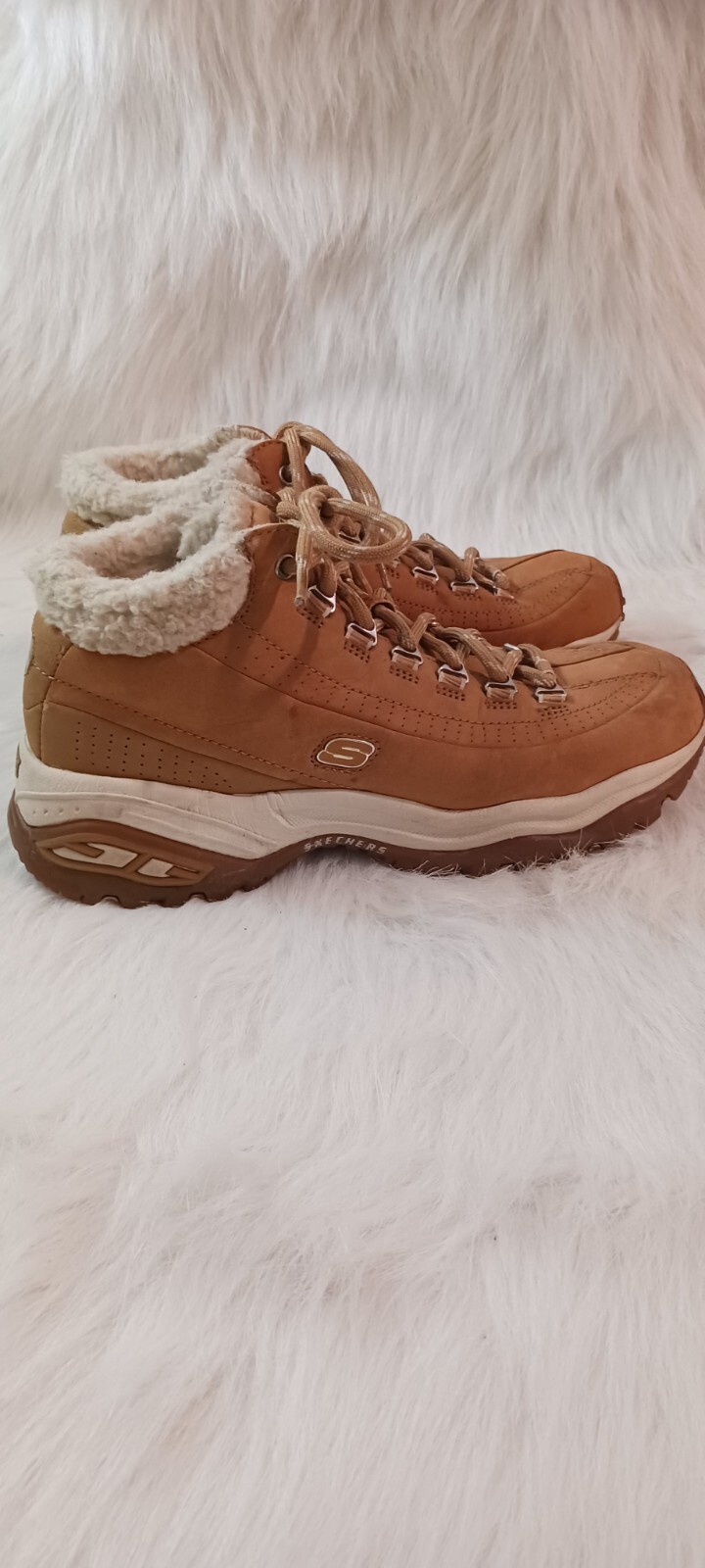 Skechers Women's Sport Ankle Boots Size Suede Brown