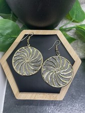 2.5  Gold-tone Lightweight Layered Dangle Earring Set New Free Ship B4127