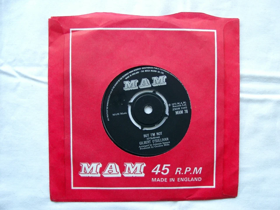 GILBERT O'SULLIVAN - Ooh-Wakka-Doo-Wakka-Day 7" - MAM 78 - 1972	UK - Image 2 of 2