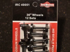 HO-SCALE INTERMOUNTAIN IRC #40051 WHEELS 36" SCALE WHEELS 12 SETS