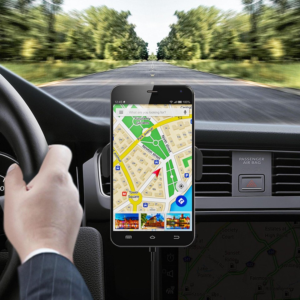 Car Phone Mount Handsfree Convenience Classic Black Car Phone Stand