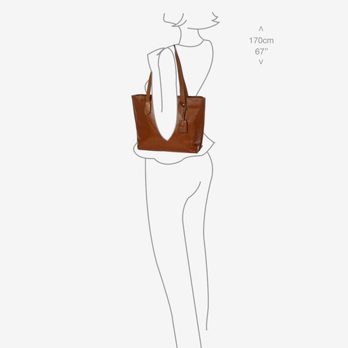BRIC'S VOLTERRA women's brown vegetable tanned leather Shopper bag - Picture 9 of 9