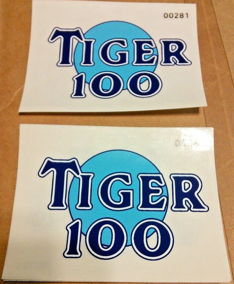 Tiger 100 rear mudguard fender vinyl decal sticker Triumph T100 1949-59 each - Image 3 of 4