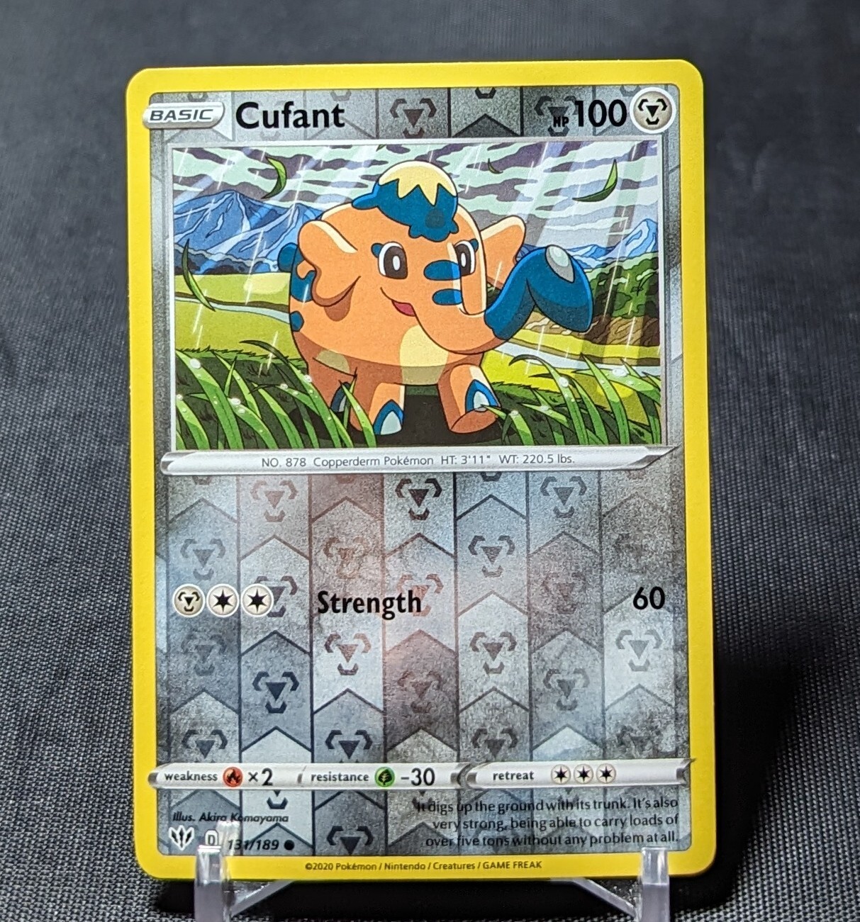 Cufant Common Reverse Holo Metal 2020 Pokemon TCG Darkness Ablaze Card 131/189