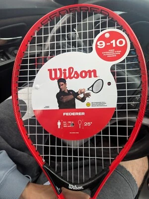 Wilson FEDERER Kids Ages 9-10 junior tennis racket 3 7/8" grip 25" length. NWT