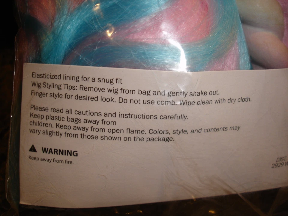 NUEVO Adulto Talla Única para la mayoría Peluca Unicornio Disfraz Halloween Arco Iris Foto 3 de 3