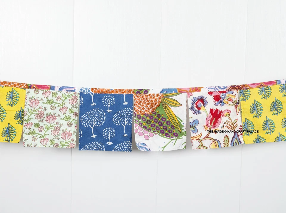 Tela de algodón Bunting Boda Vintage Shabby & Chic Hecho a mano Floral Encaje 11 pies Foto 2 de 3