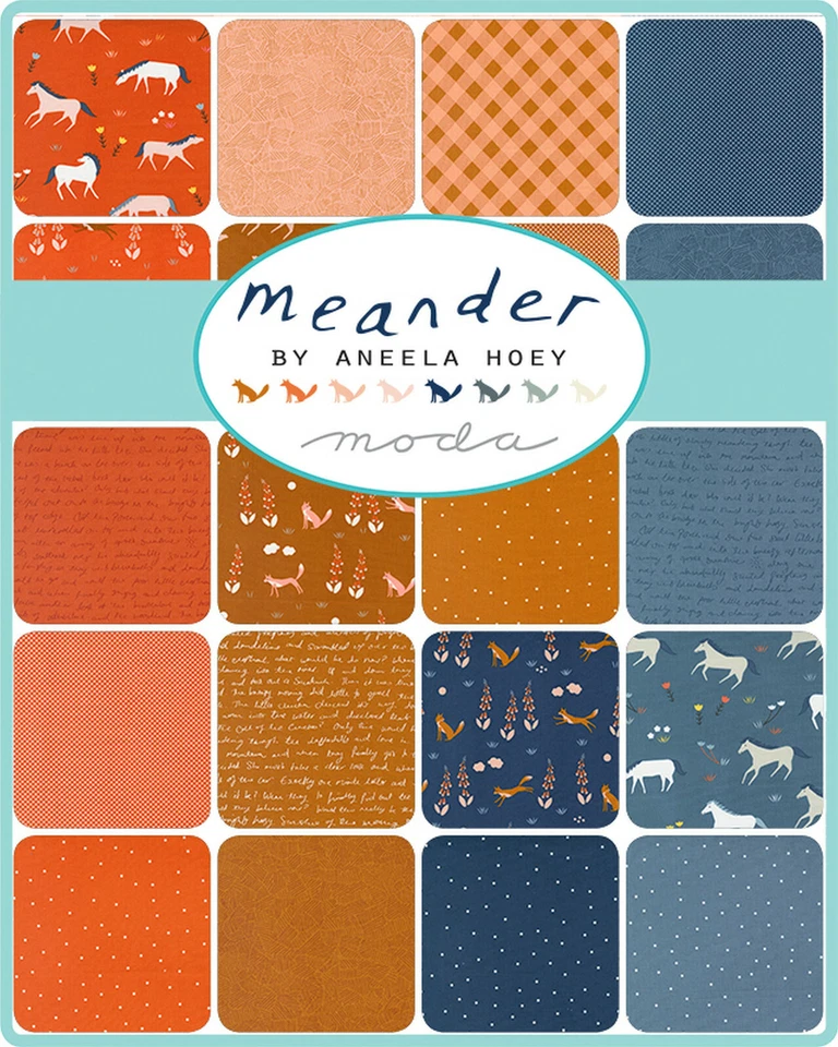 Meander Moda Fat Eighths Bundle 100% Cotton 9"x22" Precut Fabric - Image 2 of 2
