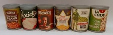 Vintage Toy Food Cans for Play Kitchen - Green Giant Heinz Beans 6 Total 