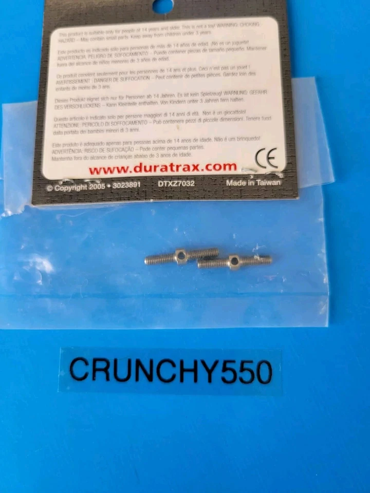 Duratrax Turnbuckle Rear Upper (2) Vendetta 1:18 DTXC9814 Vintage RC Part - Image 3 of 3