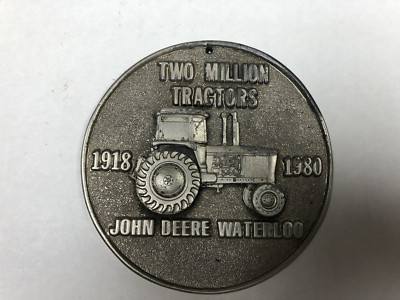 John Deere Waterloo  Two Million Tractors Medallion 1918-1980
