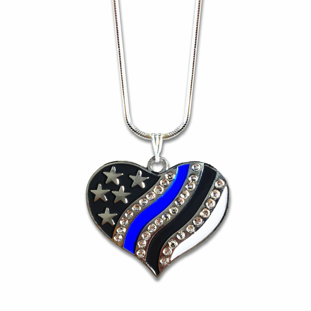 Blue line shop necklace