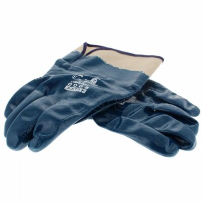Sicherheitsmanschette Handschuh Nitril vollbeschichtet weich gefüttert H/Pflichtschutz blau 10