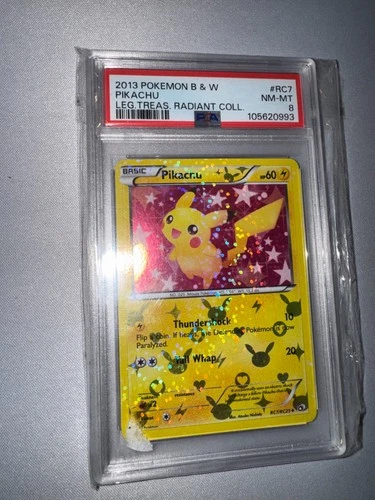 Pikachu RC7/RC25 Legendary Treasures: Radiant Collection Holo PSA 8 NM-MT