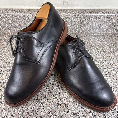 Allen Edmonds Academy 1587 Black Chromexcel Plain Toe Derby Men's 8.5EEE VGUC