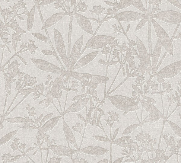 A.S. CréAtion Terra, Florale Tapete, Grau, Beige 389243-image